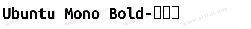 Ubuntu Mono Bold字体转换